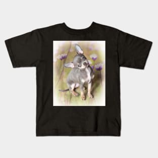 Cheeky Chihuahua bowl Kids T-Shirt